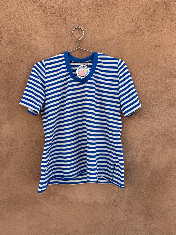 1970's Blue & White Striped T-shirt