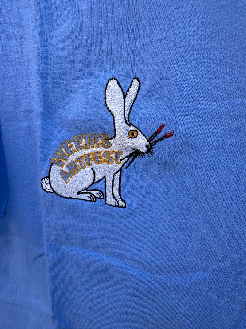 Weems Artfest Embroidered Bunny T-shirt