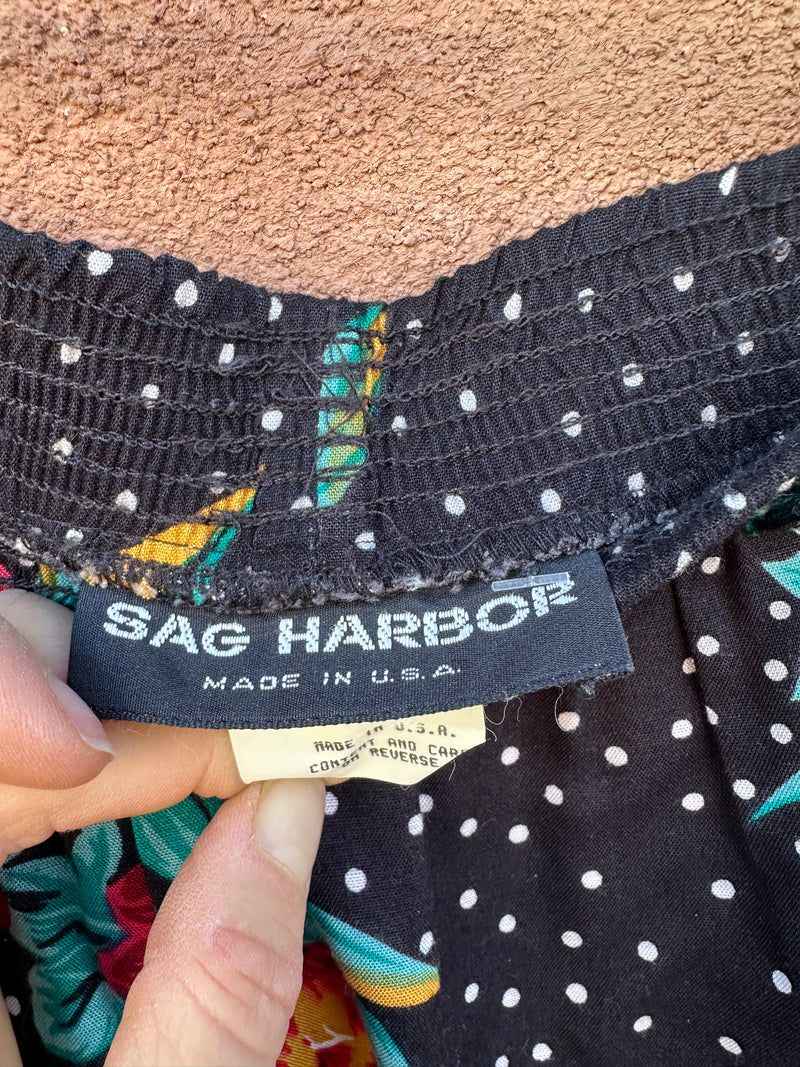 Floral and Black Polka Dot Pants by Sag Harbor