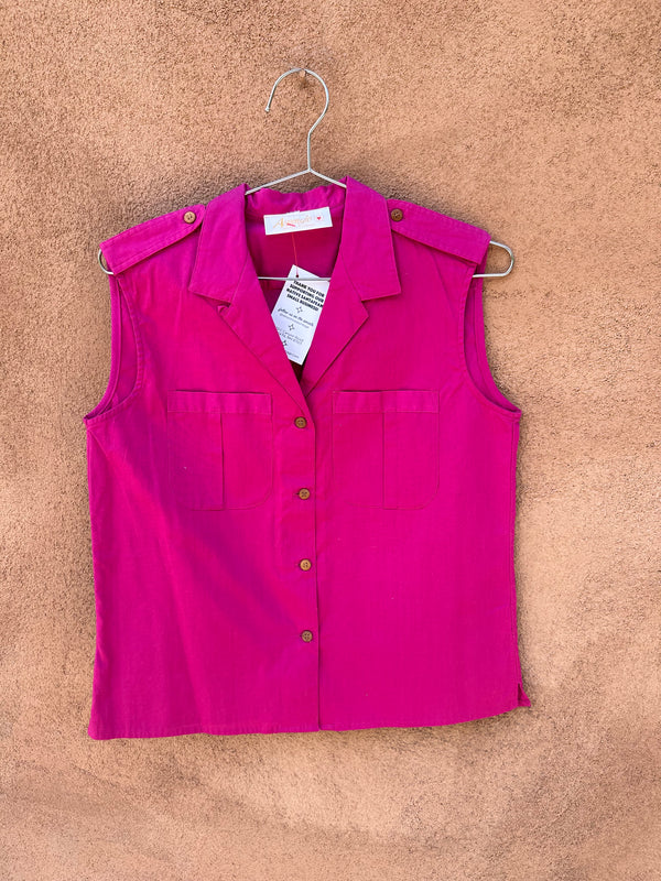 Pink Sleeveless Aspenglo Blouse