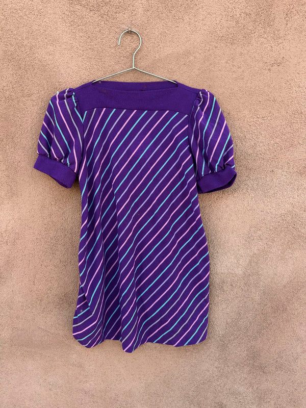 Purple Striped Top by Andra, Inc. - as is