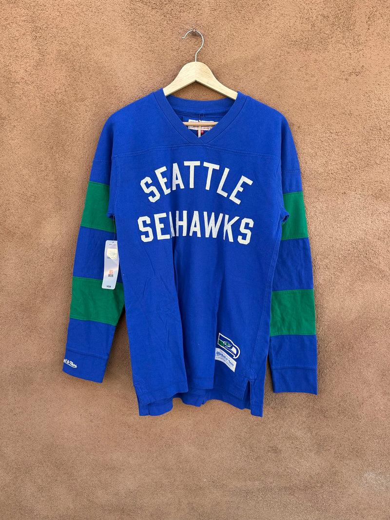 NWT Seattle Seahawks Mitchell & Ness Field Goal Long Sleeve T-shirt - Medium