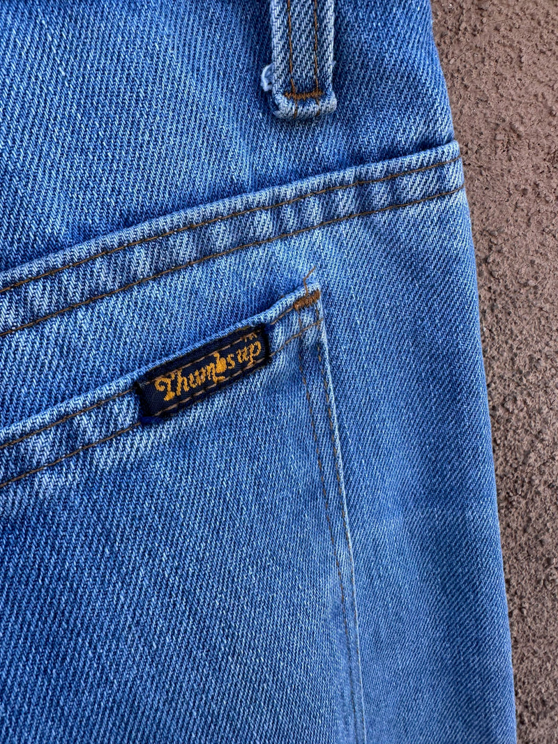 1970's Thumbs Up Bellbottom Jeans 35 x 30