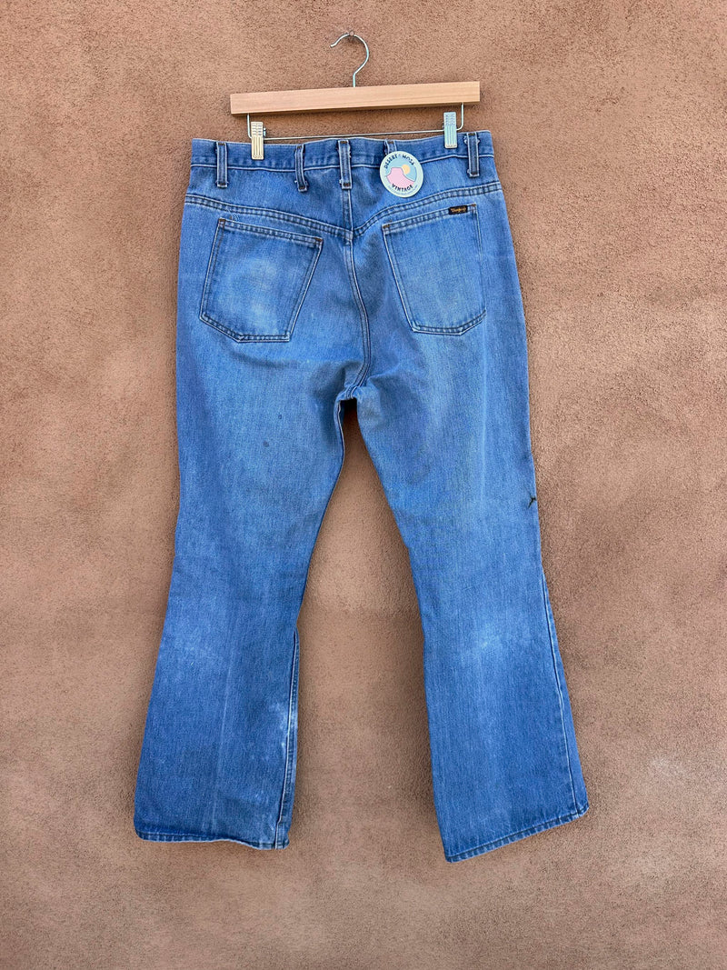 1970's Thumbs Up Bellbottom Jeans 35 x 30