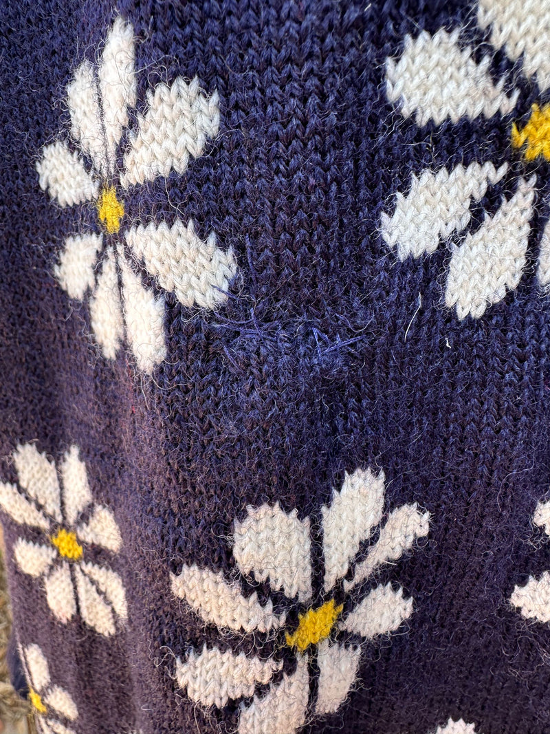 1960's Keats Wool Flower Sweater