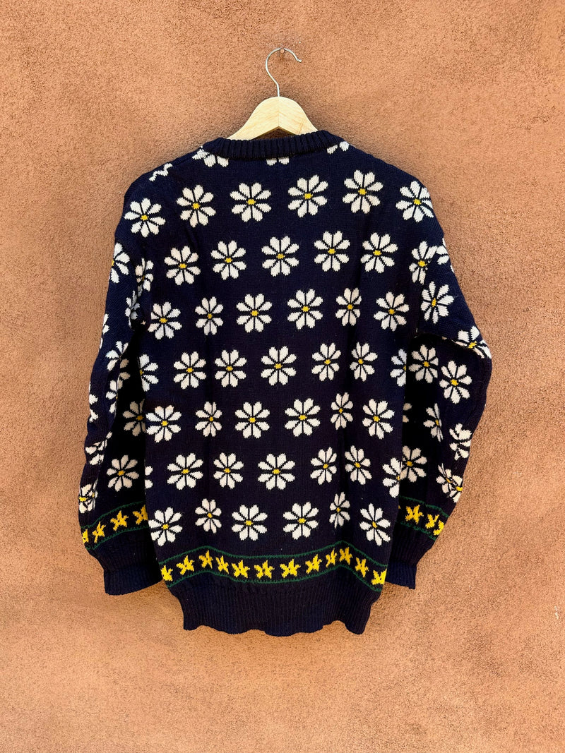 1960's Keats Wool Flower Sweater