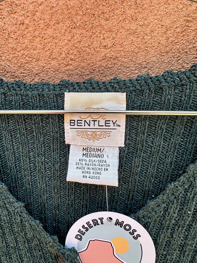 Green TR Bentley Short Sleeve Cardigan