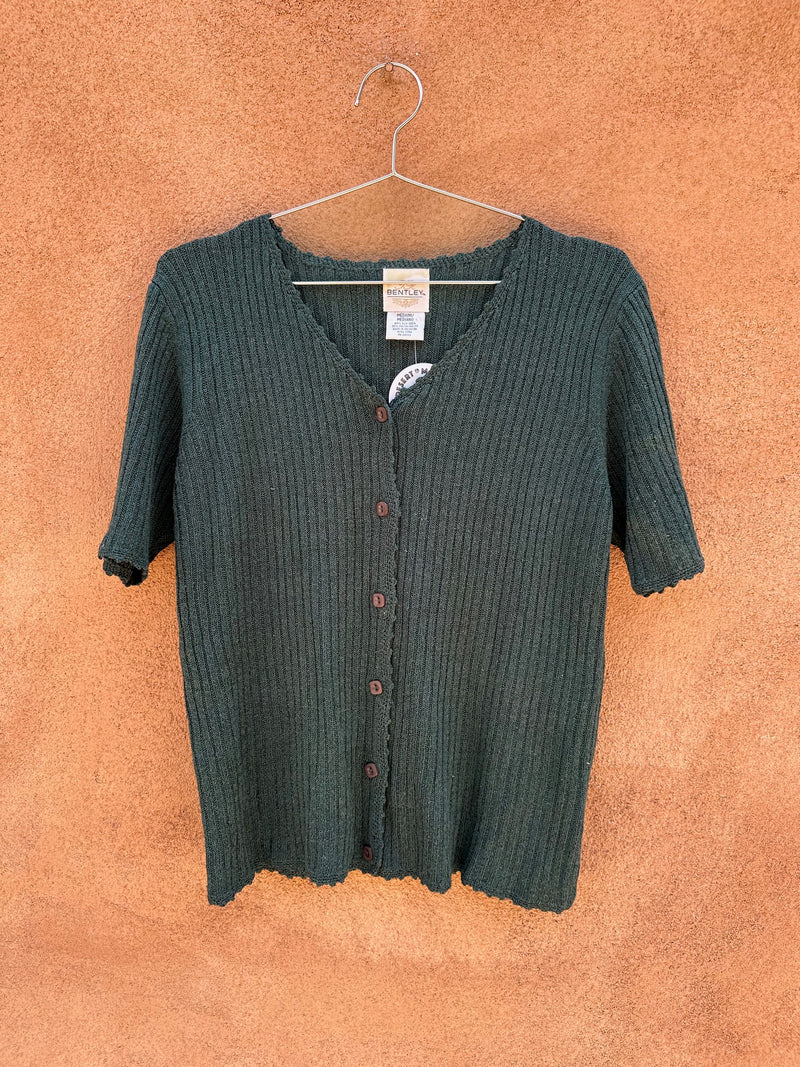 Green TR Bentley Short Sleeve Cardigan