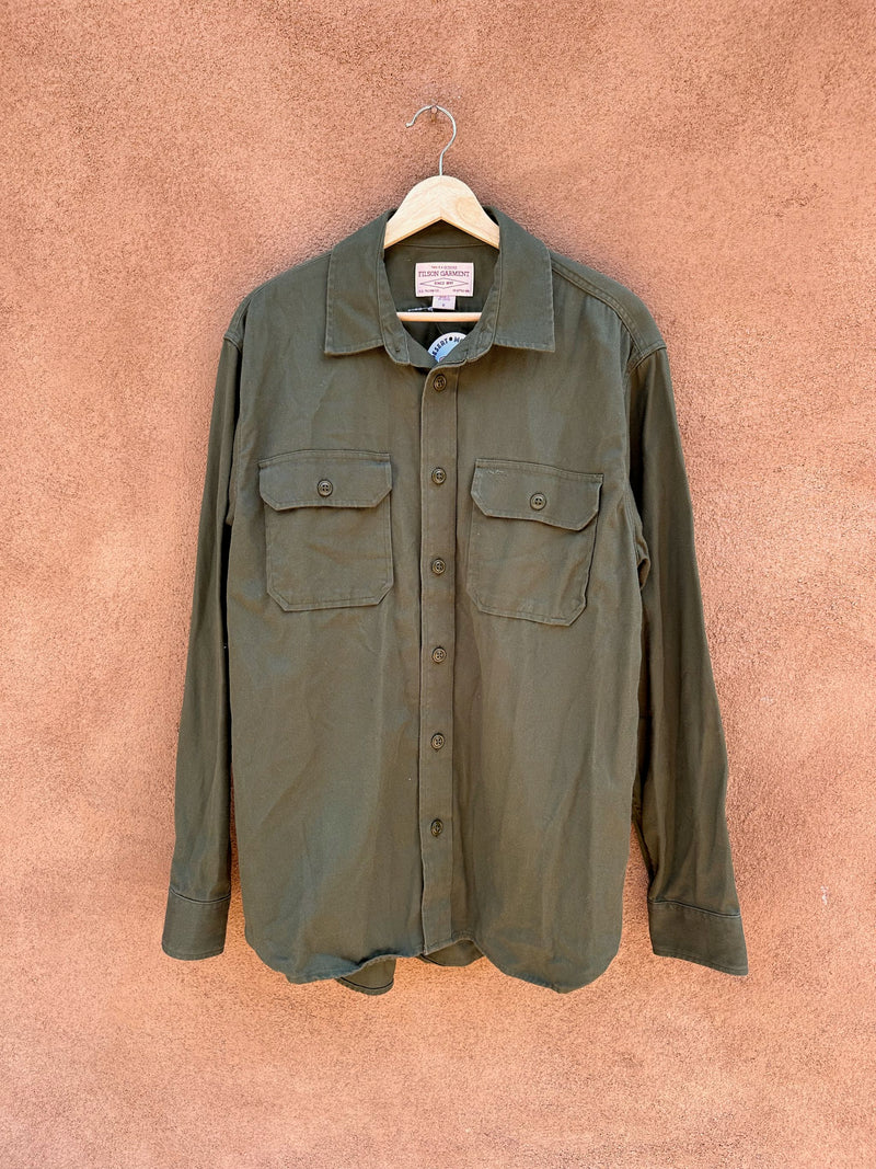 Drab Olive Filson Button Up Shirt