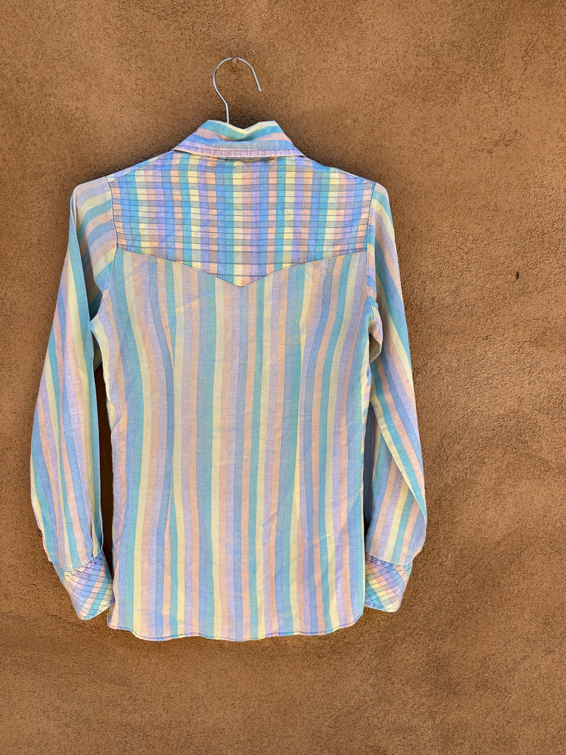 1960's Striped and Checked Button Snap Shirt