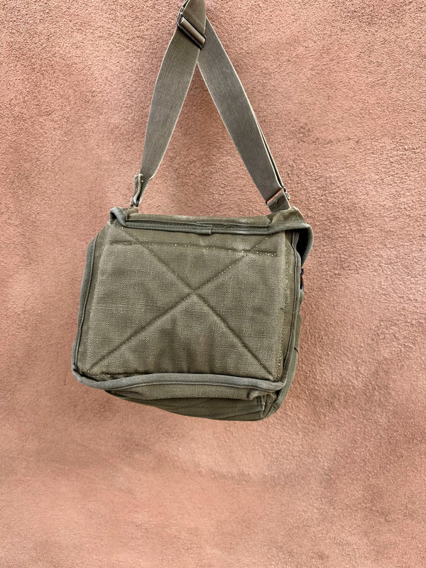 Drab Green Military Issue Vietnam Era Radio Bag