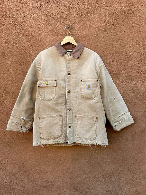 American Made 1980's Tan Canvas Carhartt Jacket