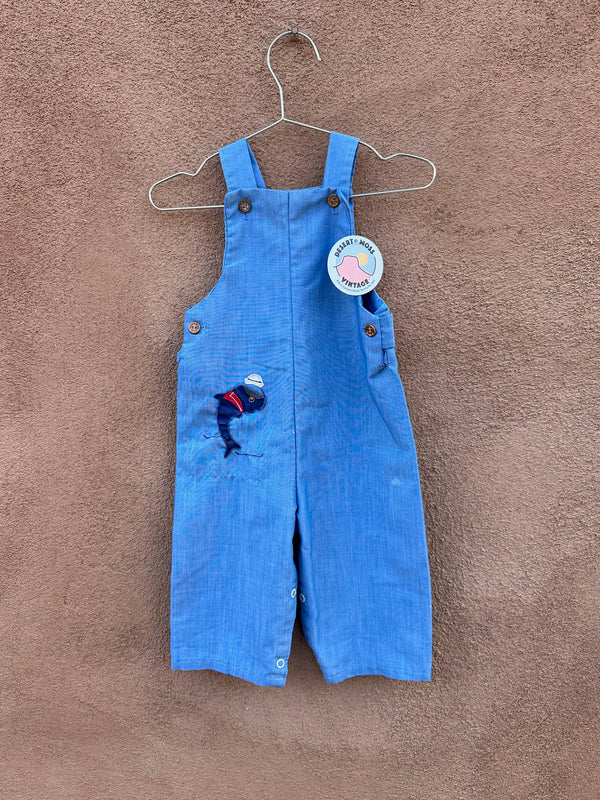 1960's Kid's Sailor Overalls with Whale