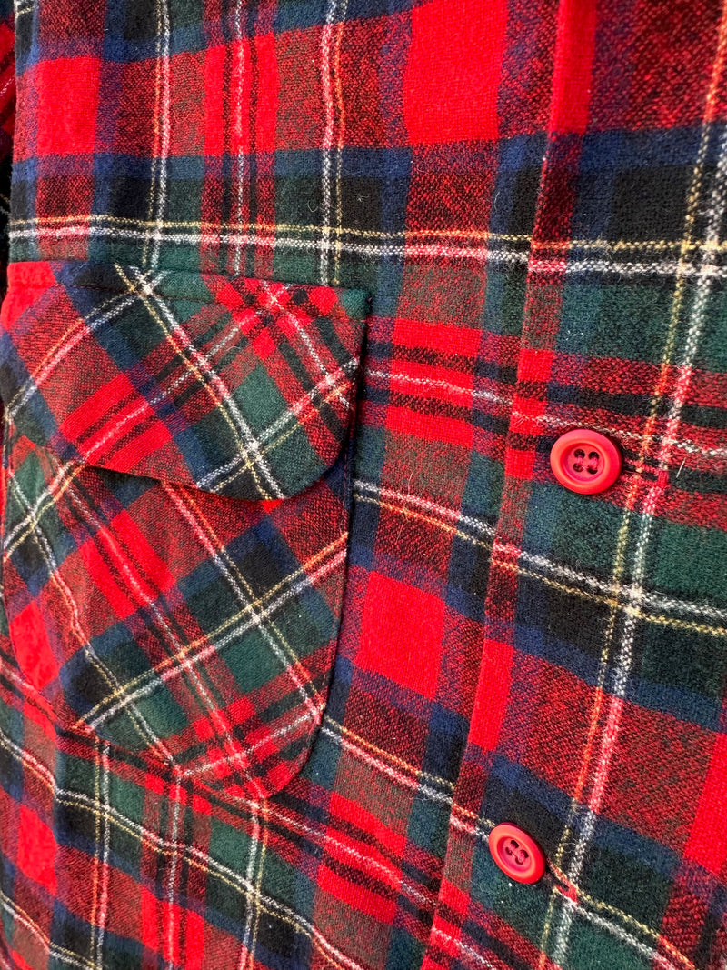 Red & Green Plaid Pendleton Shirt