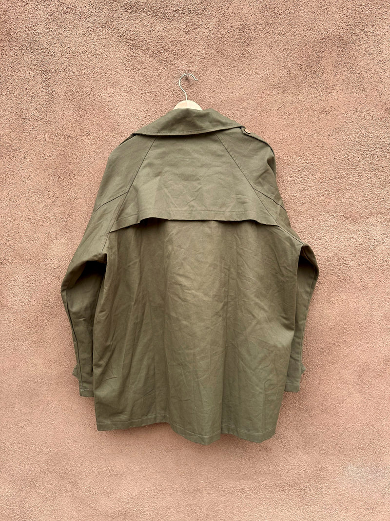 Drab Green Double Breasted Cotton Jacket