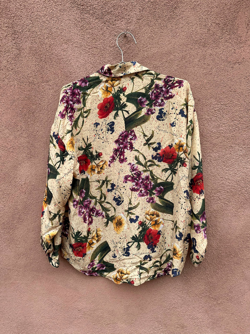 Floral Silk Express Blouse - xs