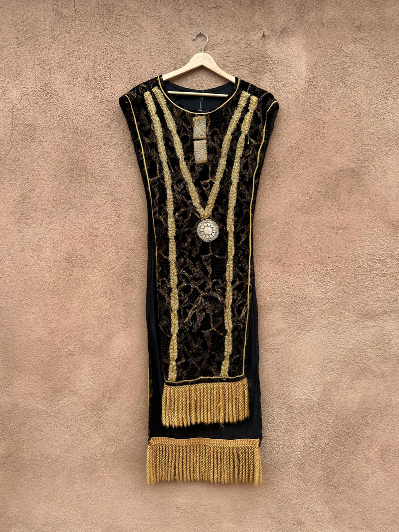 Velveteen Purple & Gold Beaded Tunic