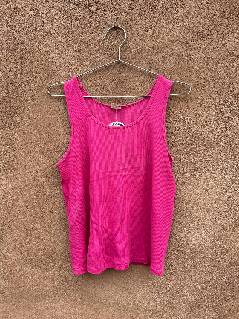 Ribbed Pink 1980's Gap Sport Tank Top