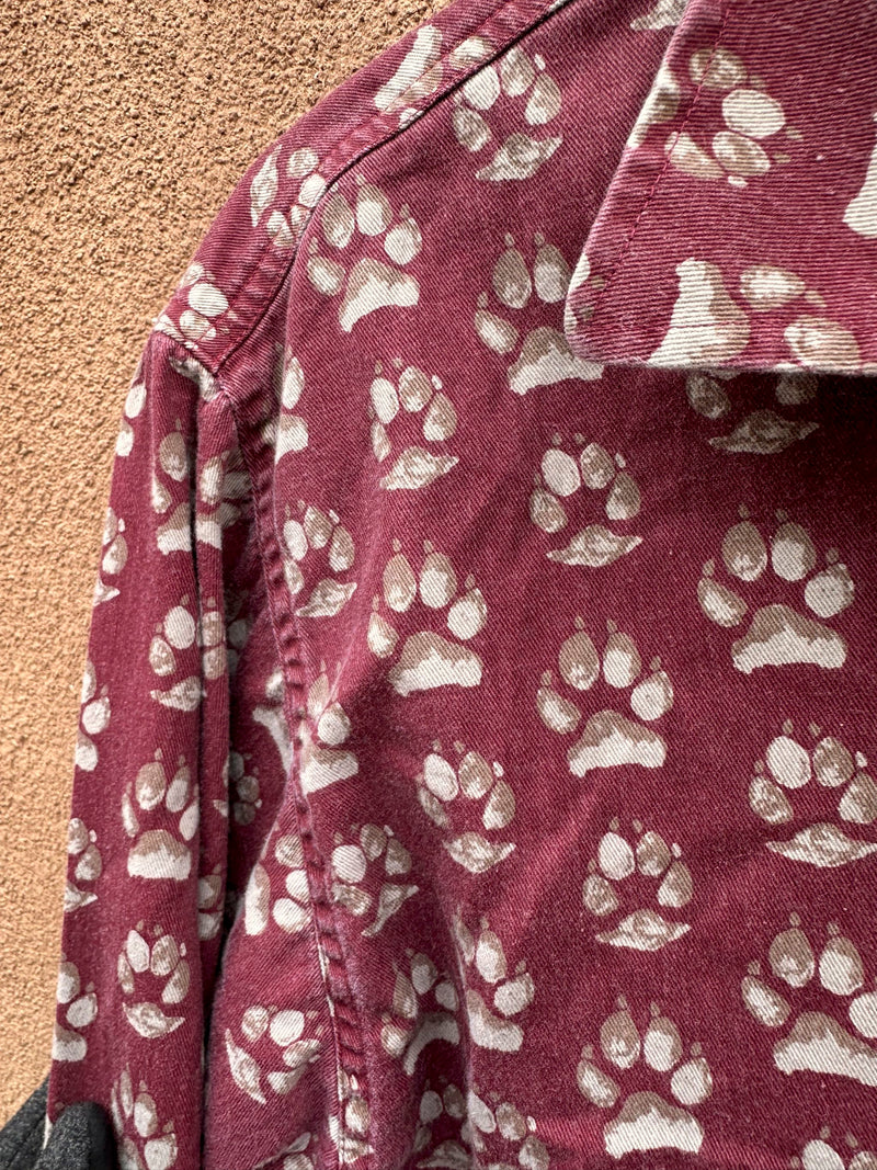 Barn Fly Paw Print Cotton Blouse - Made in USA