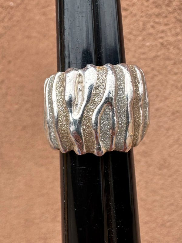 Ridged Sterling Silver Ring