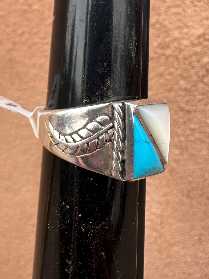 Moonstone Turquoise Feather Ring