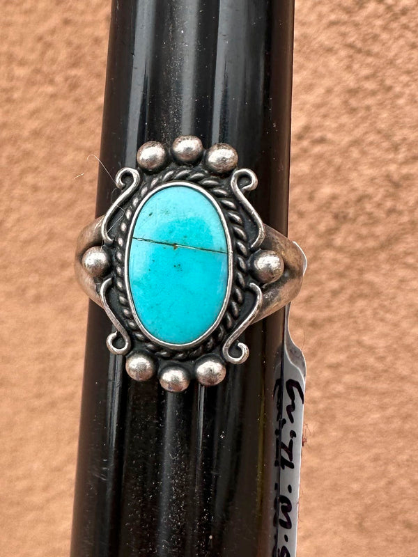 Turquoise & Sterling Silver Southwestern Ring - as is