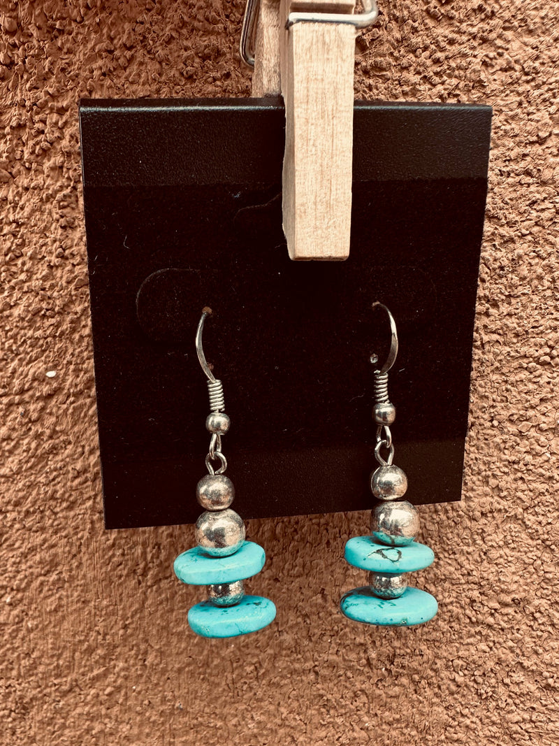 Turquoise Sterling Silver Balls Earrings