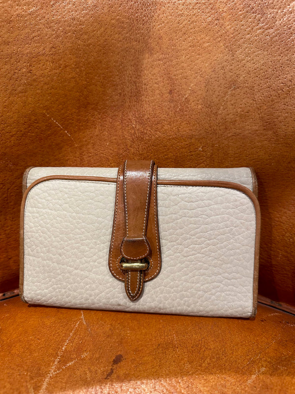 Dooney & Bourke Cream Pebble Grain Wallet - as is