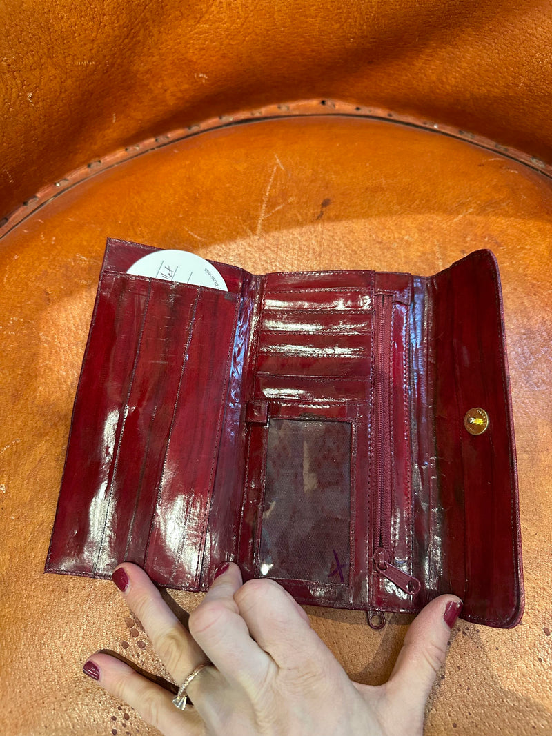 Red Eel Skin Wallet