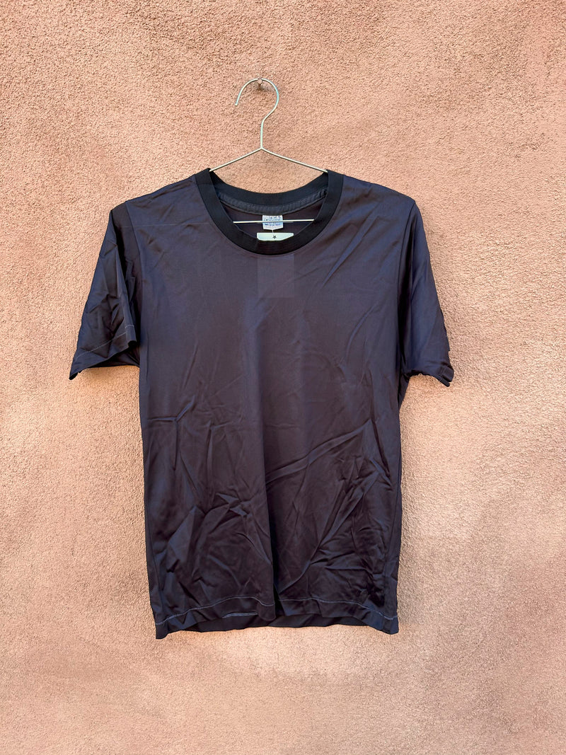 1970's Plain Black Jockey Thorobred Nylon Tee