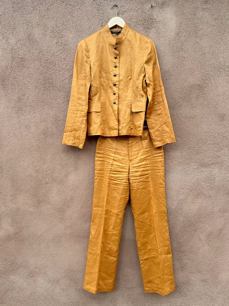 Cleopatra Mustard Linen 2-Piece Set