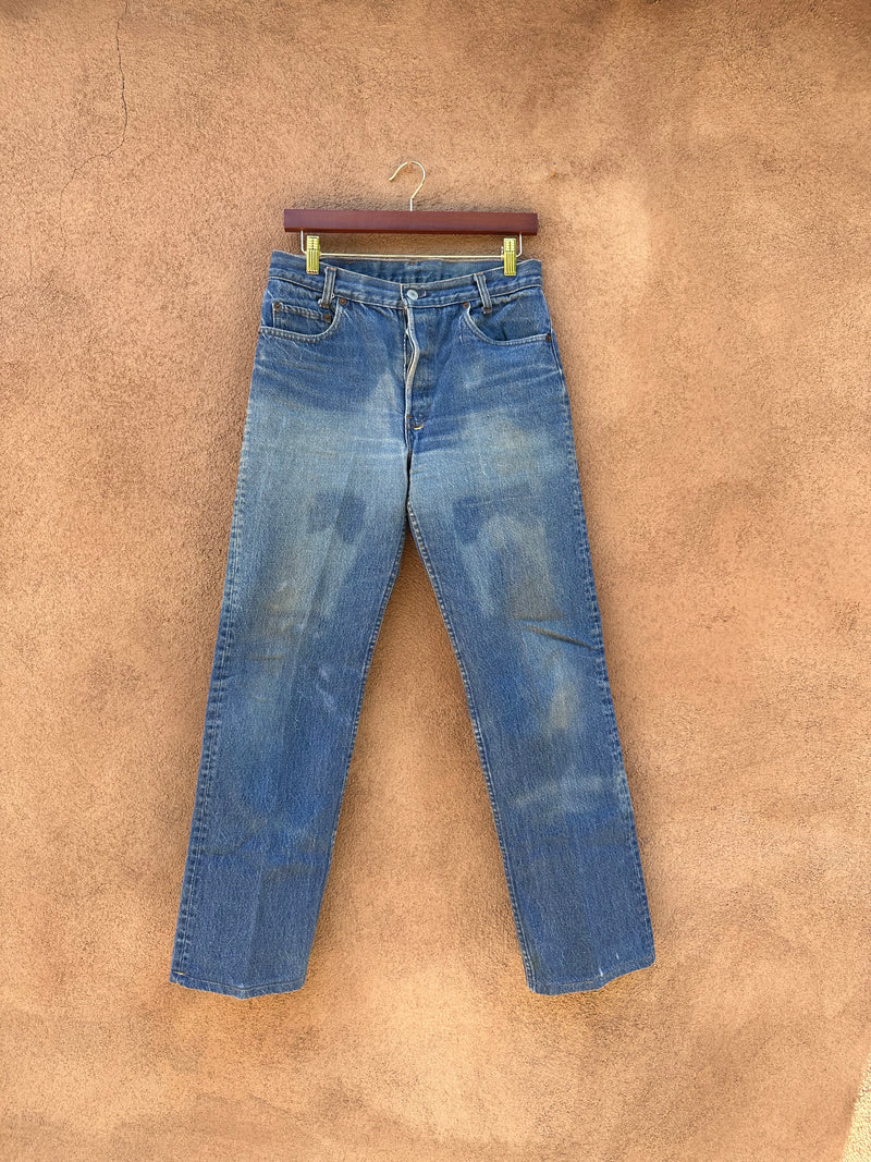 1980's Levi's 701's with Blank Rivet 32 x 36