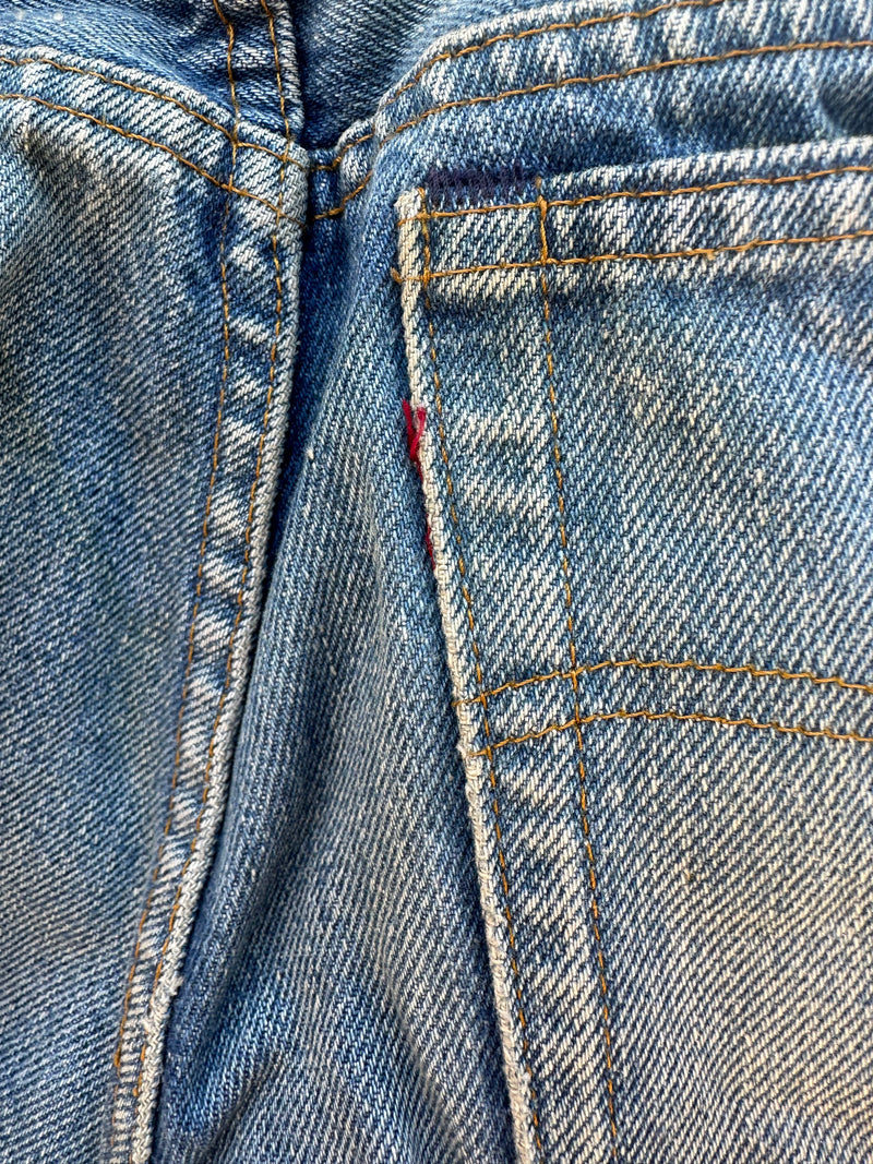 1980's Levi's 701's with Blank Rivet 32 x 36