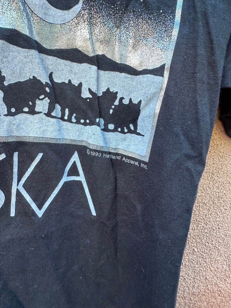 1990 Alaska Iditarod Black & Silver T-shirt