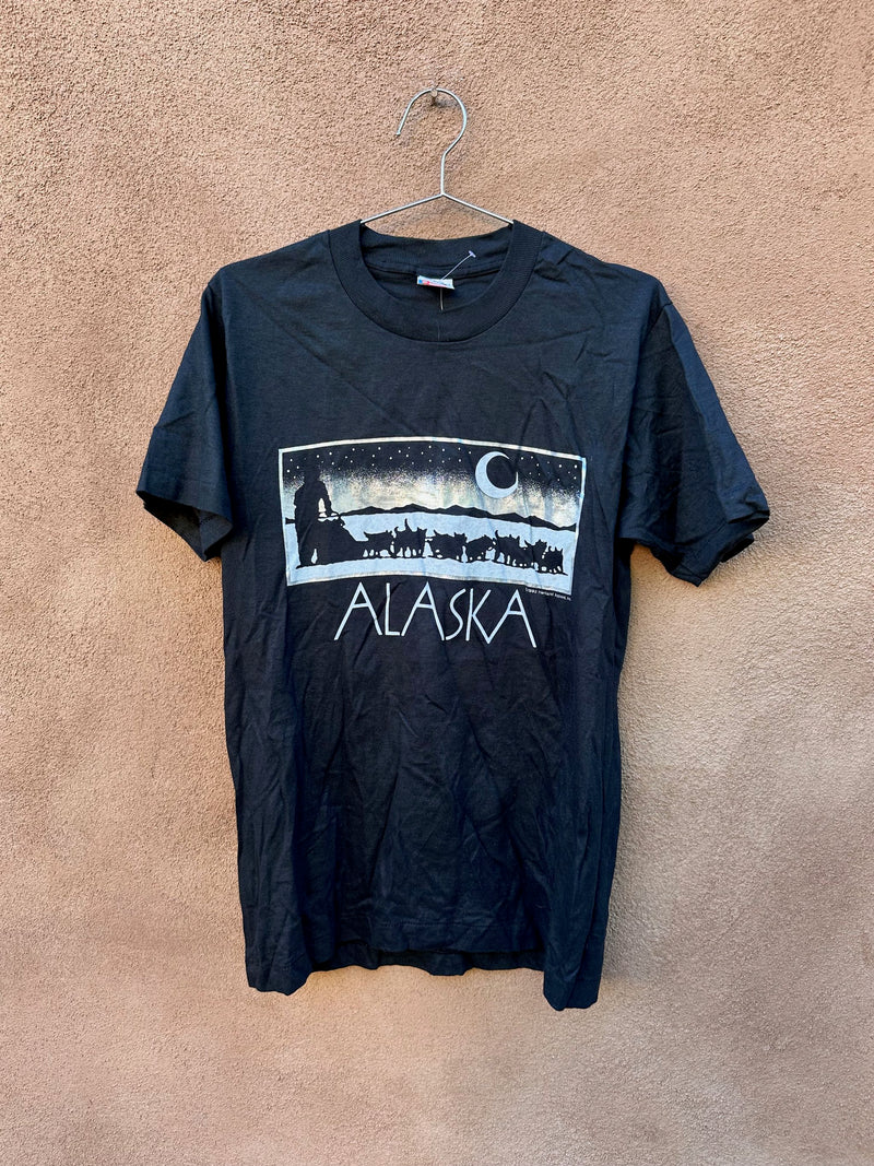 1990 Alaska Iditarod Black & Silver T-shirt