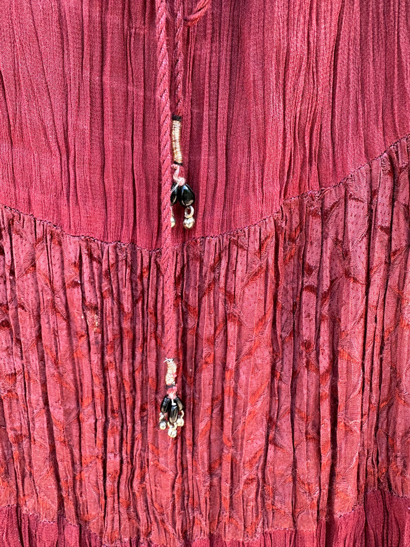 L.A. Pier Maroon Maxi Skirt