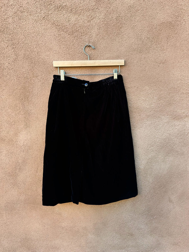 TanJay Petite Black Velveteen Skirt