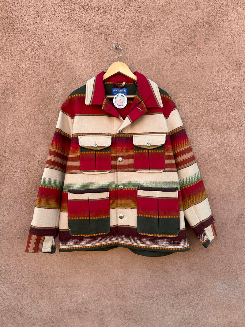 Rare Pendleton Santa Fe Stripe Men's Wool Jacket - XL