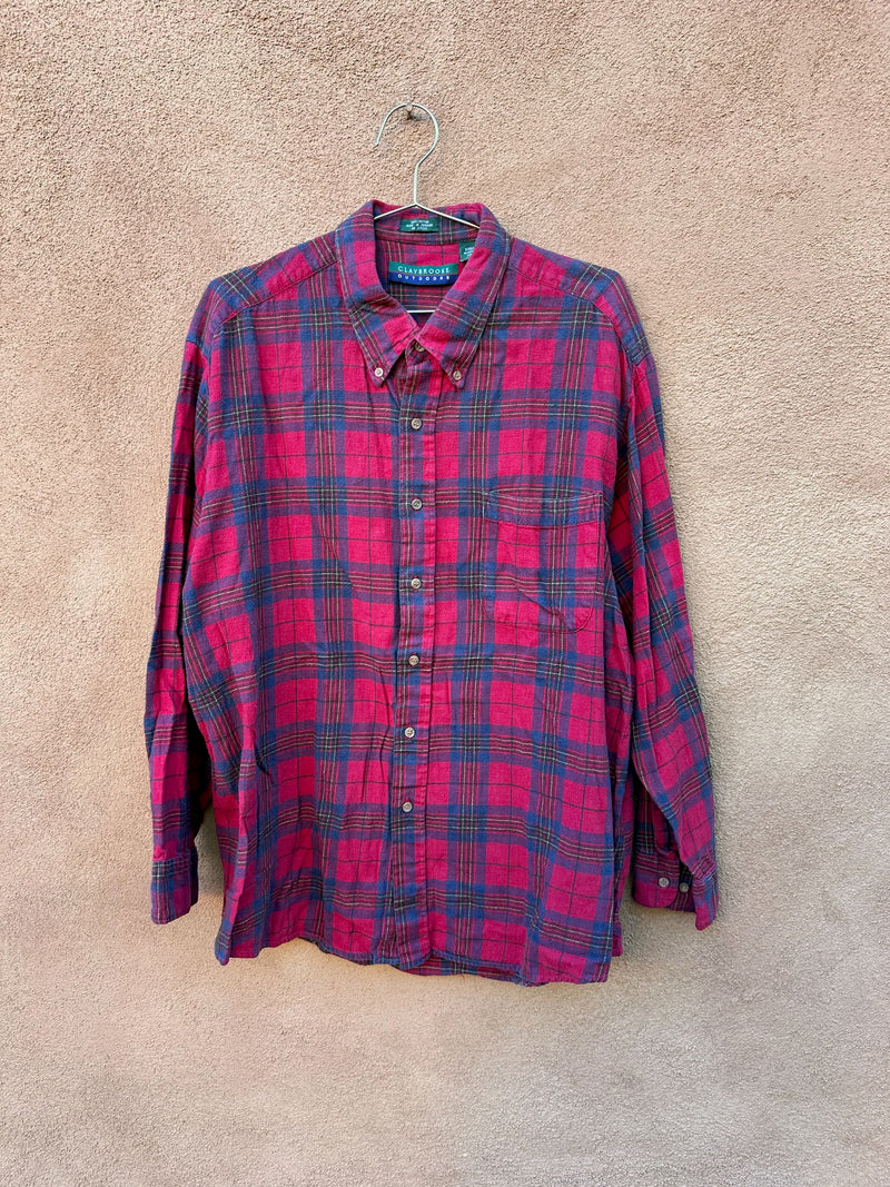 90's Red/Blue Tartan Flannel by Claybrooke Outdoors