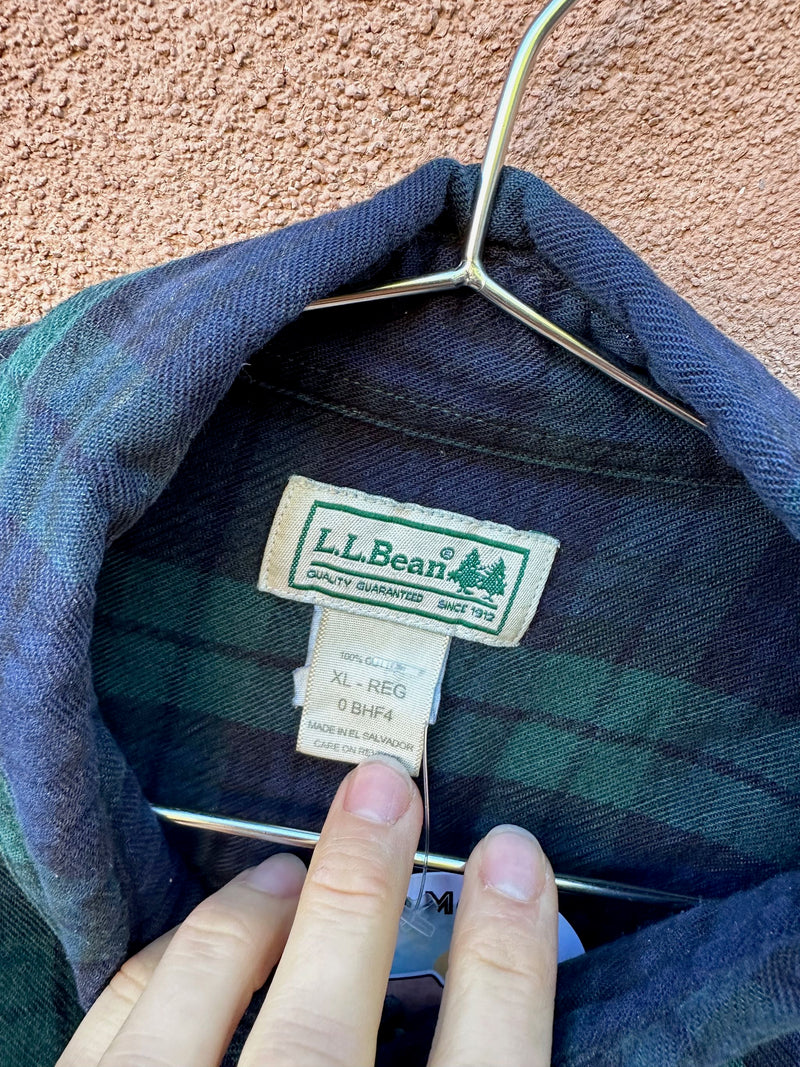 L.L. Bean Tartan Flannel Shirt - XL