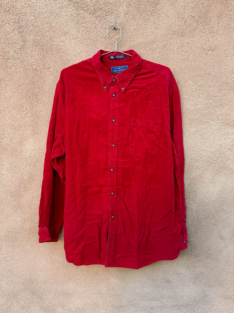 Red Baby Whale Corduroy John Ashford Long Sleeve Shirt