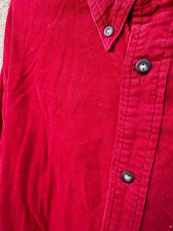 Red Baby Whale Corduroy John Ashford Long Sleeve Shirt