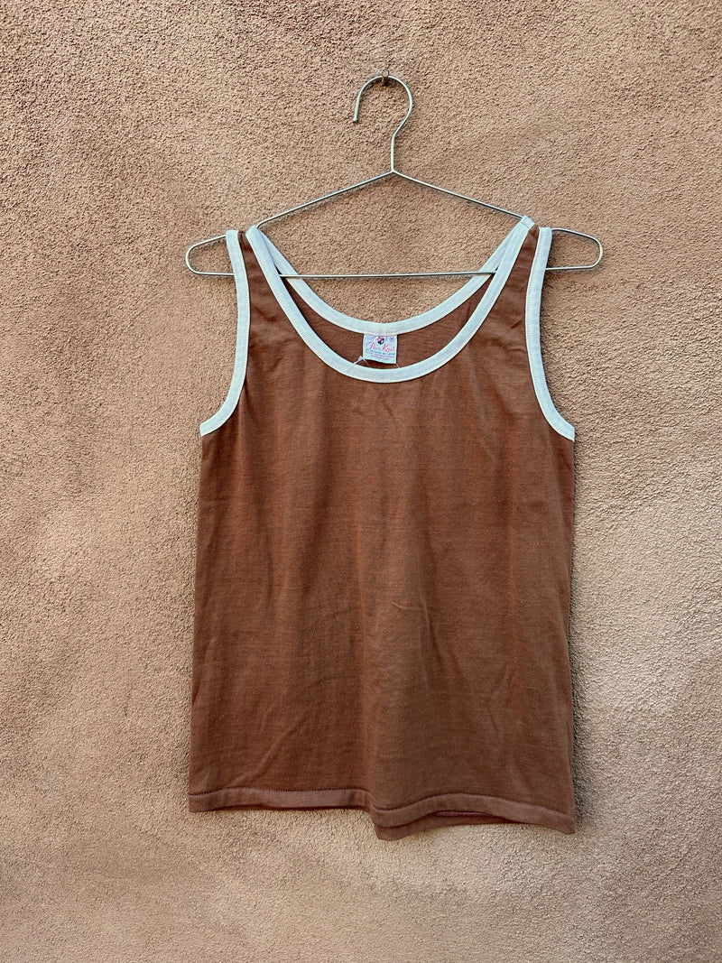 1960's Par Knit Tank Top - Brown