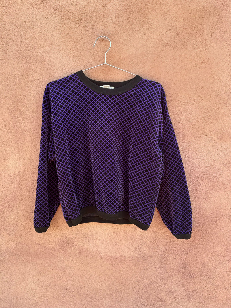 Purple Partners Velveteen Sweatshirt