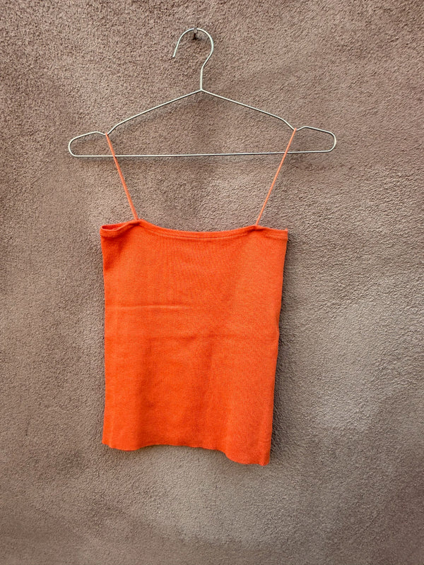 Strappy 1970's Orange Tube Top/Tank Top