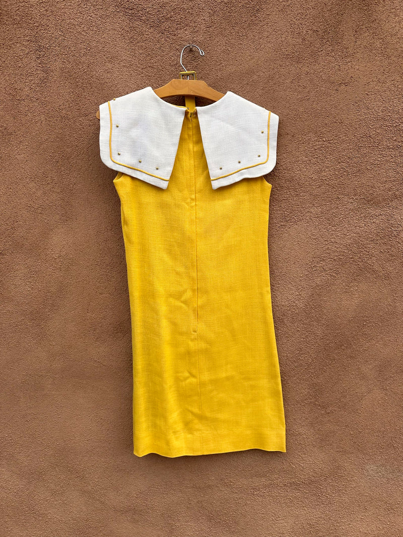 1960's Lorch of Dallas Belted Go Go Dress - Yellow