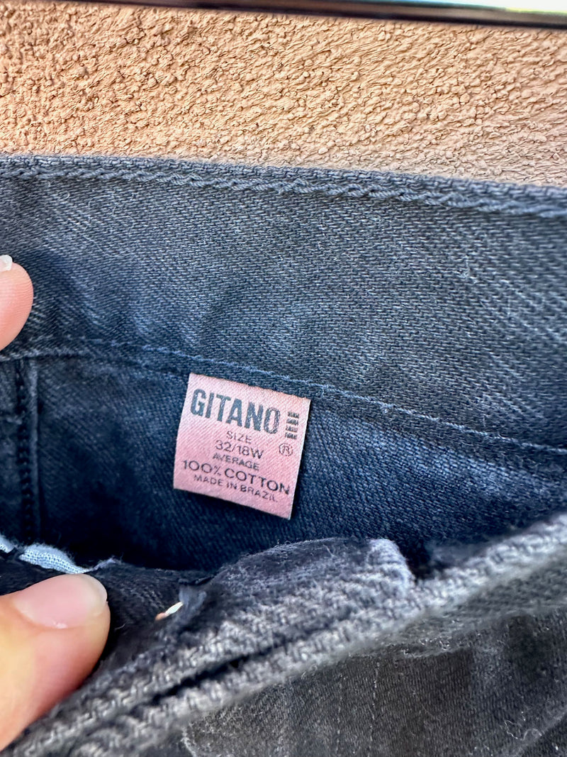 Black 80's Gitano Jeans 32/18W