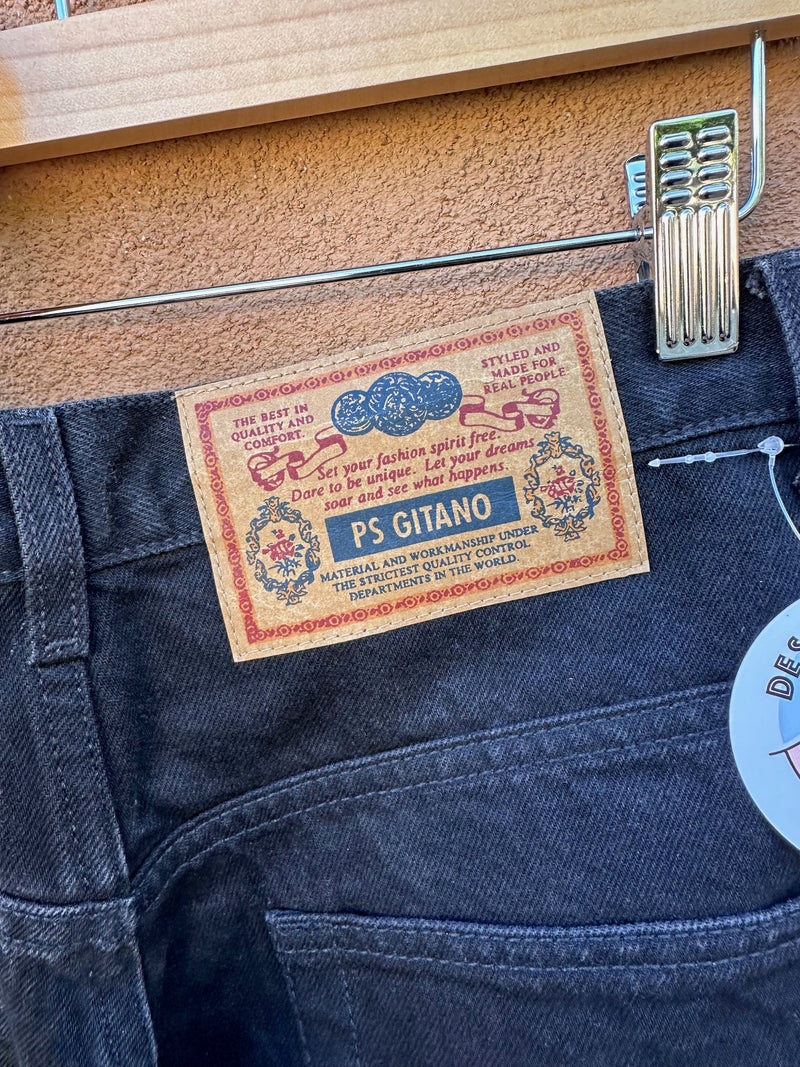 Black 80's Gitano Jeans 32/18W