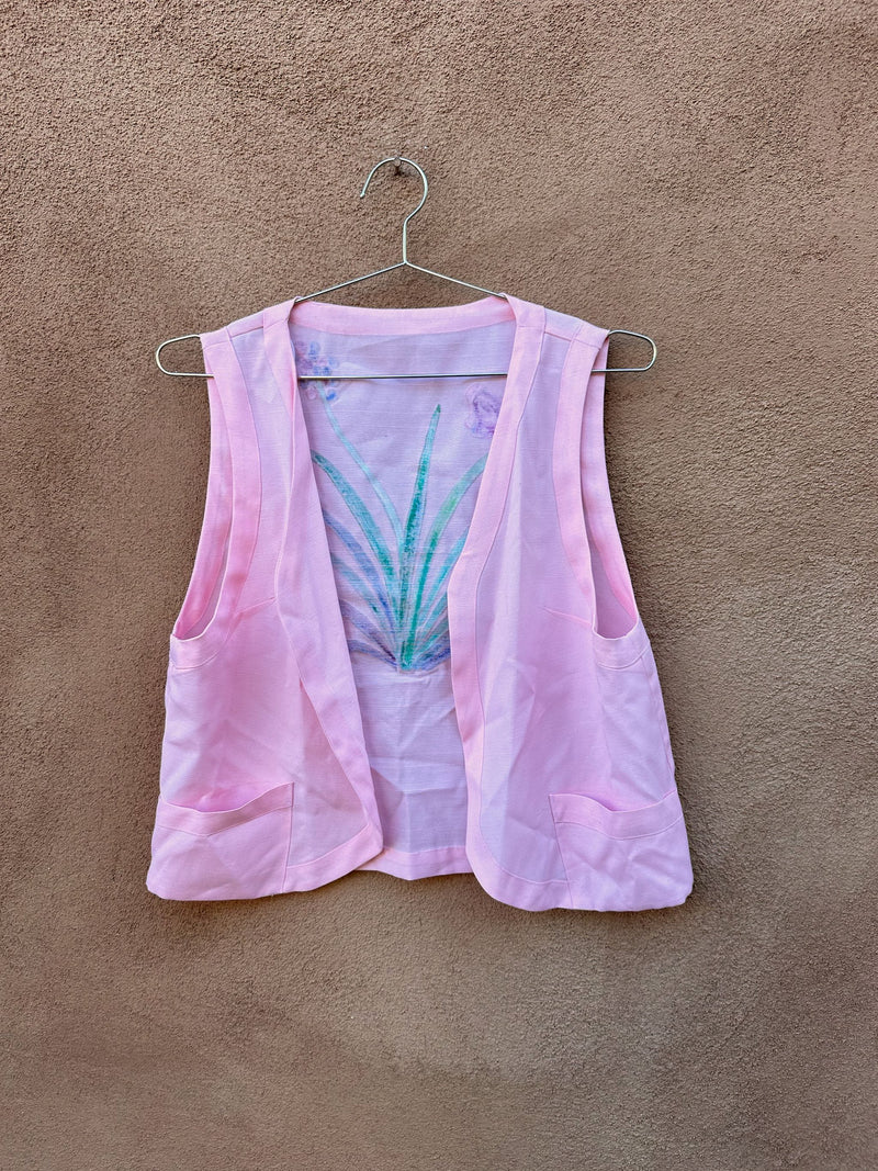 Pink Hand Painted Yucca Vest