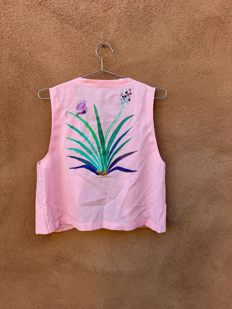 Pink Hand Painted Yucca Vest